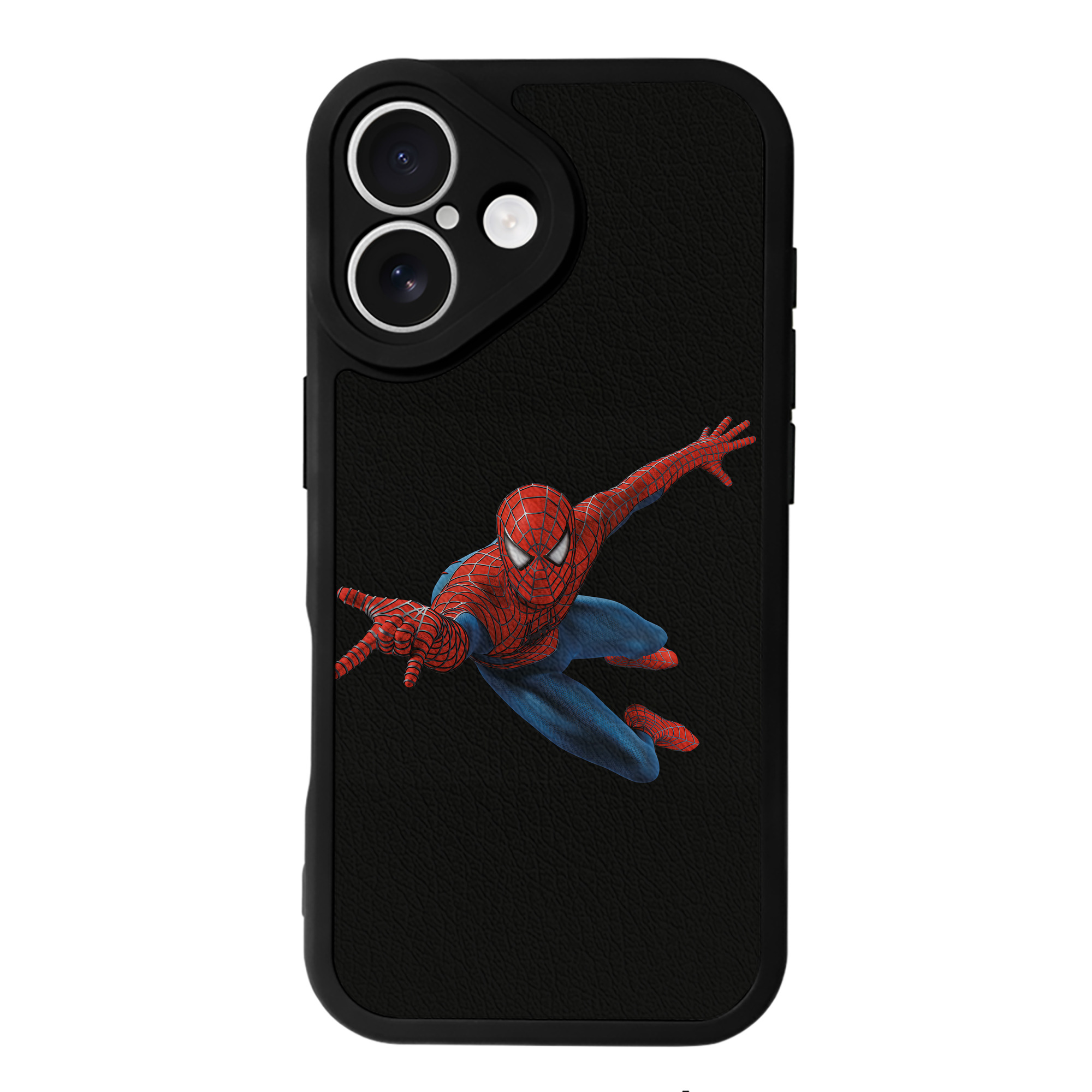 Spider Man スパイダーマン 【iPhone 16シリーズ対応】シリコンスマホケース（レザー調） 材質：シリコン